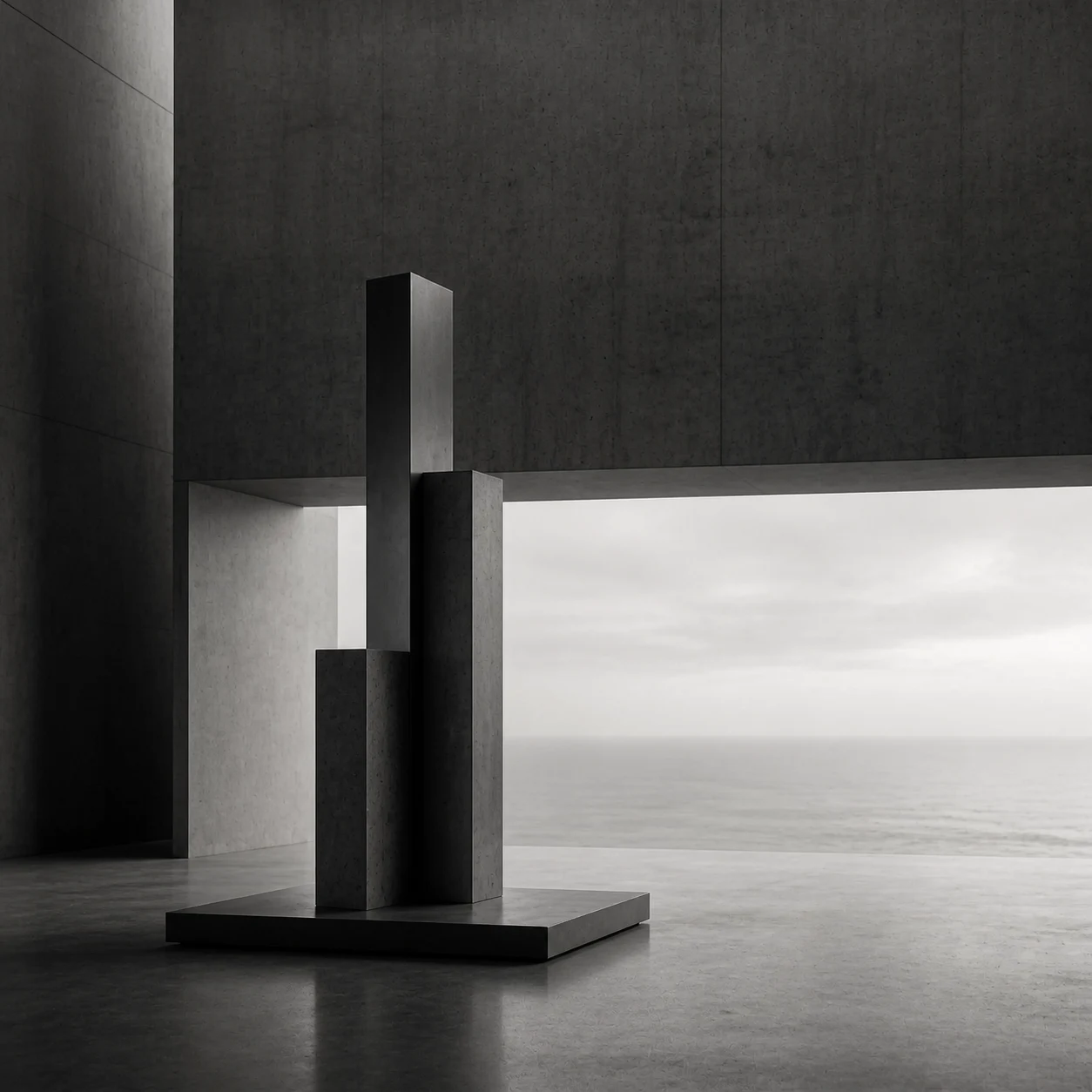 Abstract coastal towers representing Paradise Stayz